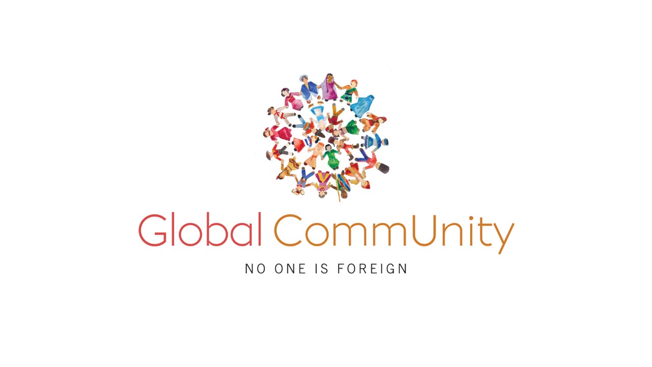 Global CommUnity logo: No one is Foreign