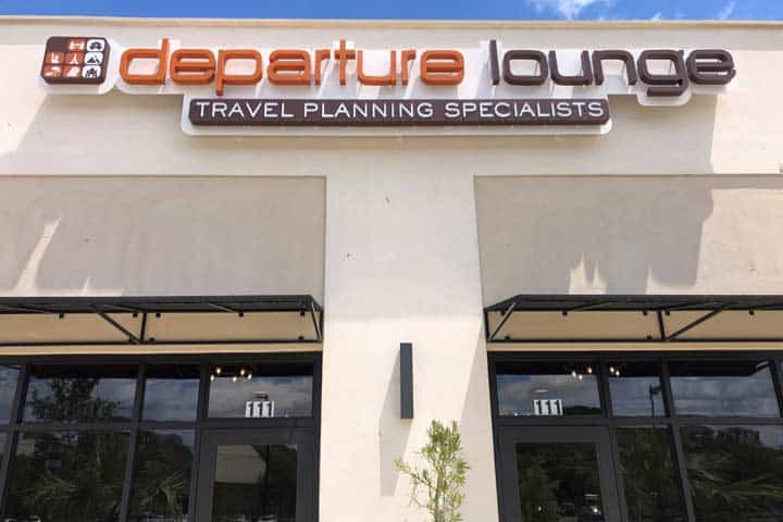Departure Lounge San Antonio front signage