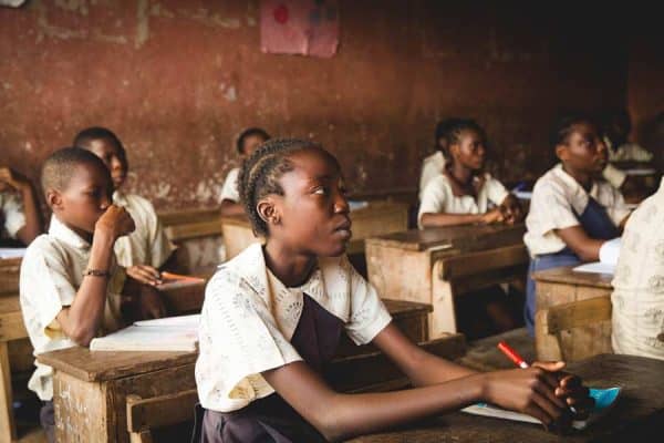 Children at school in Africa