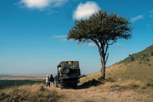 Jeep on a private safari