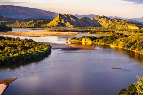 Scenic view from the Magdalena River in Colombia