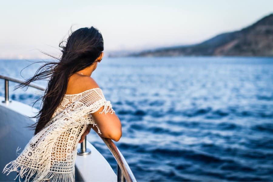 woman gazing at the sea