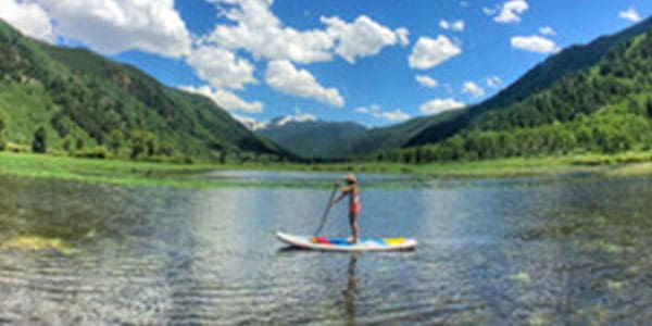 Paddleboarding at Hotel Jerome