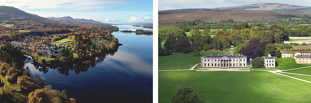 Left: Sheen Falls Logdge | Right: Ballyfin