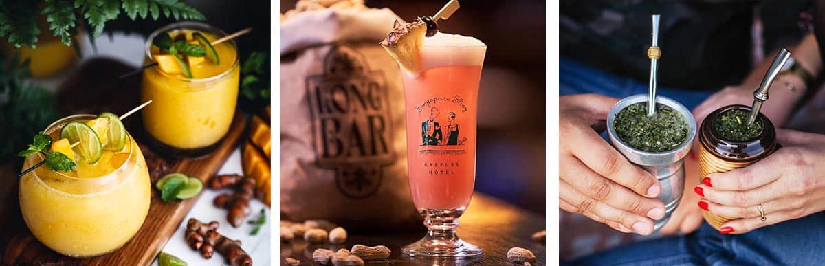 Mango Lassi | Singapore Sling | Yerba Maté