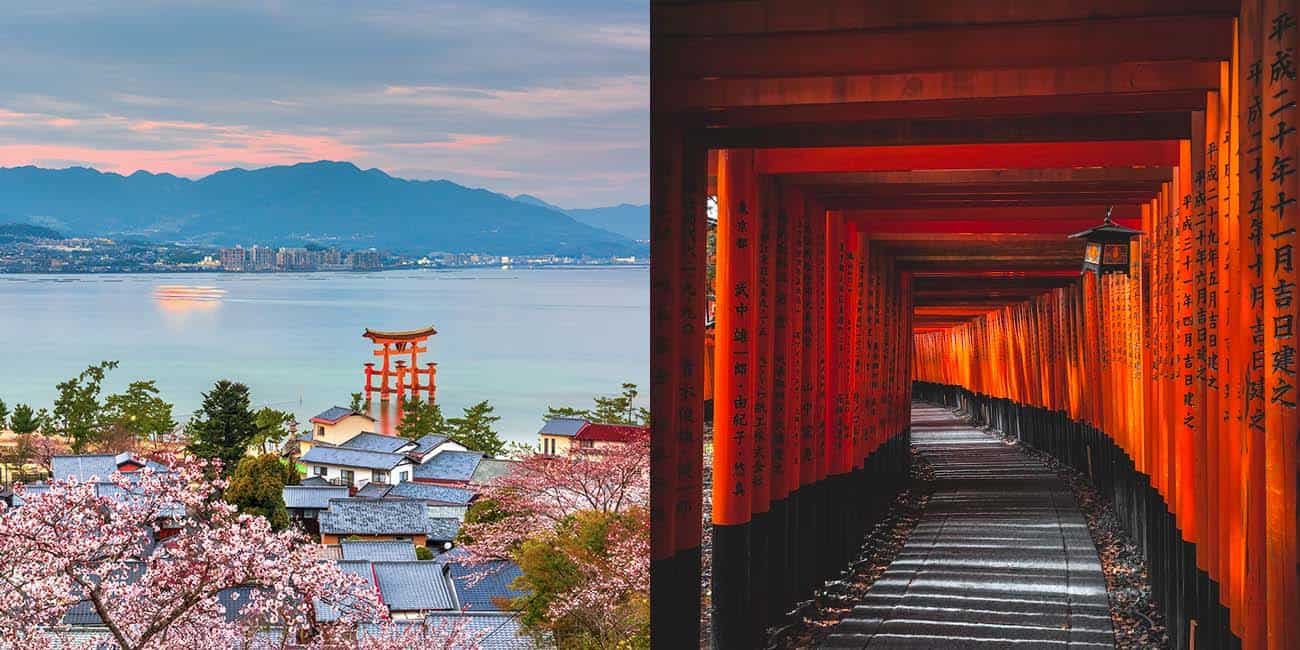 Left: Miyajima | Right: Fushimi Inari